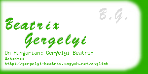 beatrix gergelyi business card